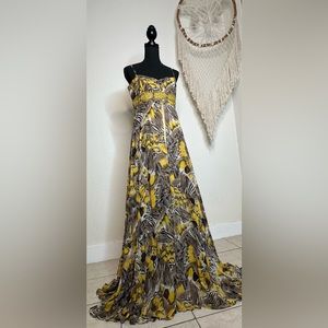 Marciano Yellow and Black Patterned Dress